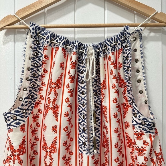 Tularosa Samuel Dress in Cobalt & Rust - Picture 3 of 9